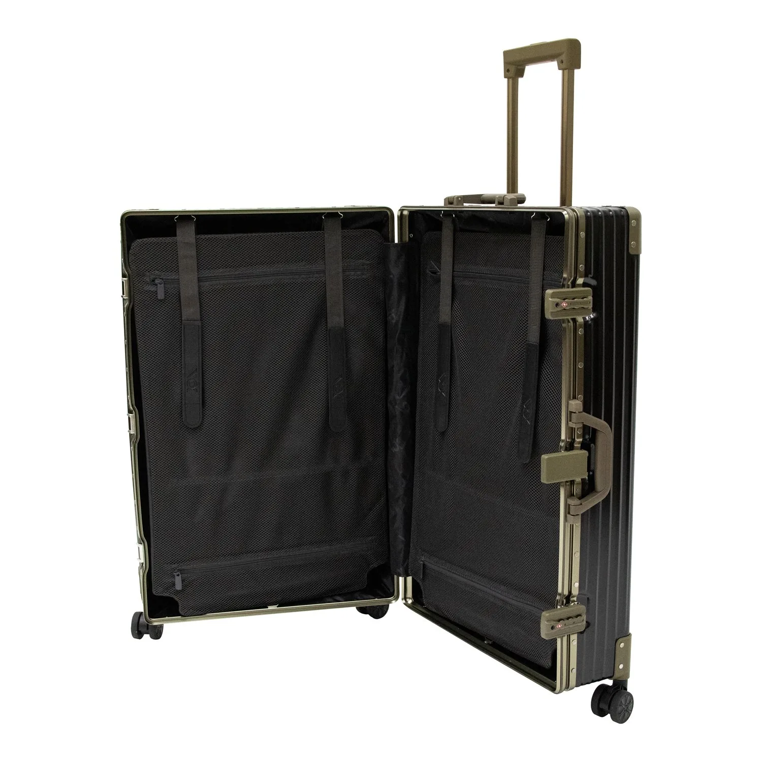 VOX Magnesium Aluminium 28-inch check-in suitcase in Ink Black — Interior