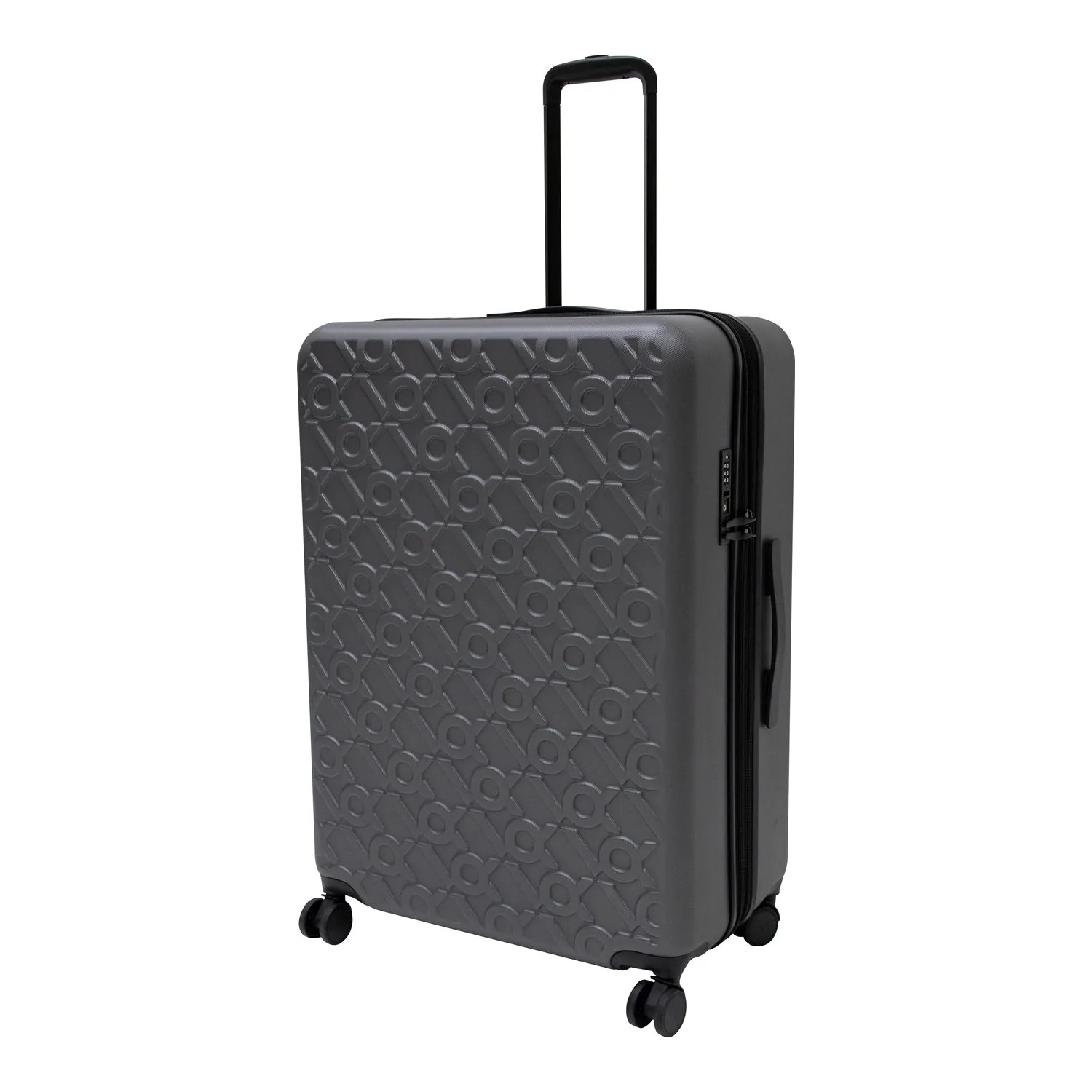 VOX RPET 28-inch expandable check-in suitcase in Silver — Exterior